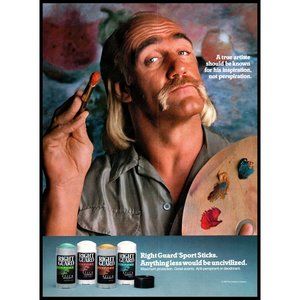1991 Right Guard Sport Deodorant Hulk Hogan Vintage Print Ad Artist Wall Art